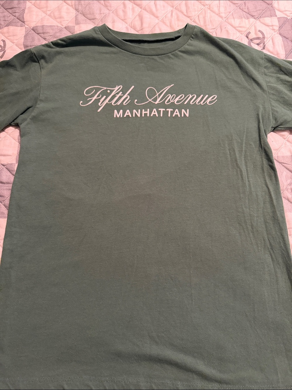 Grayson Threads Green Crewneck Tee with White Script